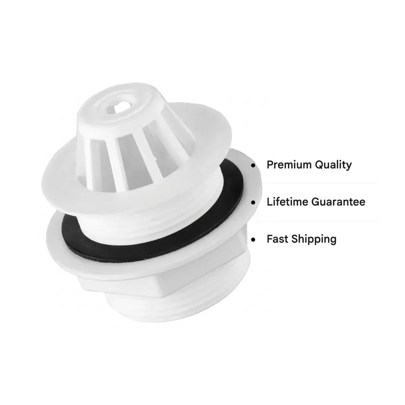 1 1/2" Plastic Domed Strainer Waste With 45mm Unslotted Tail