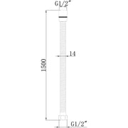 1.5m Shower Hose - Stainless Steel