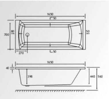 1650mm Rockall Bath Pack with Bath, Toilet, Basin Set, Optional Taps and Wastes, by Bathcenterpro - Bath, Panel, Basin, Toilet, Taps & Waste