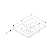 1700mm Orion Back to Wall Freestanding Bathroom Pack inc Vanity Unit