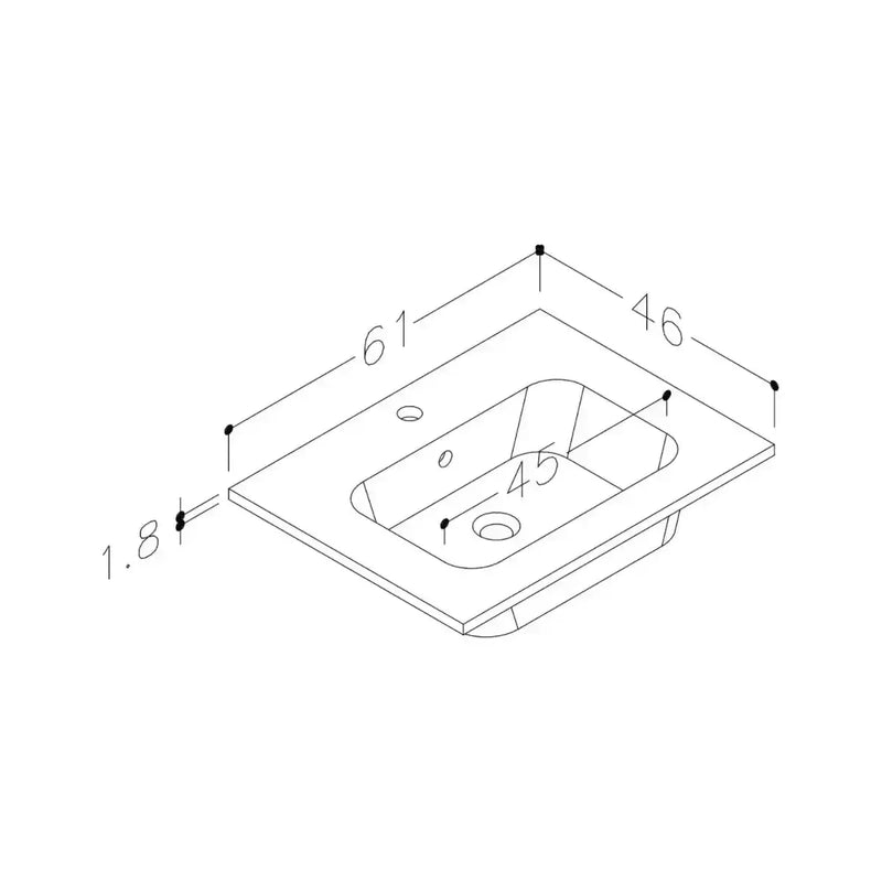 1700mm Orion Back to Wall Freestanding Bathroom Pack inc Vanity Unit