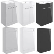 1700mm Orion Back to Wall Freestanding Bathroom Pack inc Vanity Unit