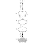 200mm Round Traditional Showerhead - Chrome