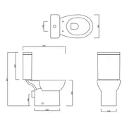 //2Go Close Coupled Rimless WC & Soft Close Seat