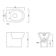 //2Go Rimless Back To Wall WC & Soft Close Seat