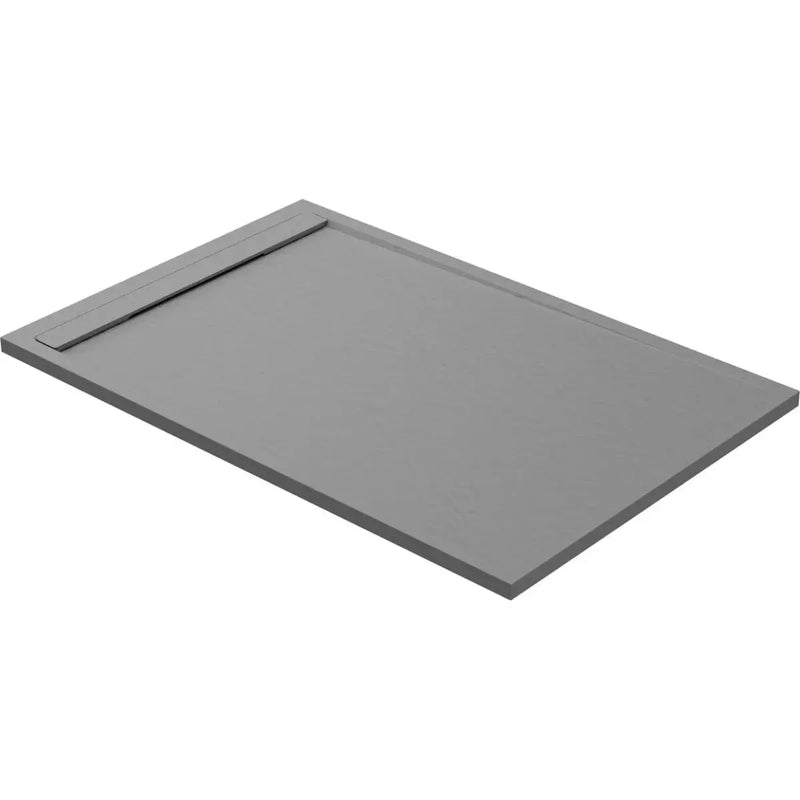 30mm Linear Slate 1000x800mm Rectangular Tray & Waste - Grey