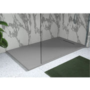 30mm Linear Slate 1000x800mm Rectangular Tray & Waste - Grey