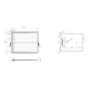 30mm Linear Slate 1000x800mm Rectangular Tray & Waste - Grey