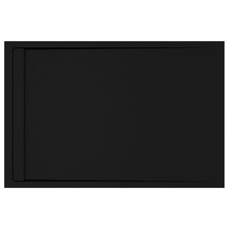 30mm Linear Slate 1400x800mm Rectangular Tray & Waste - Black
