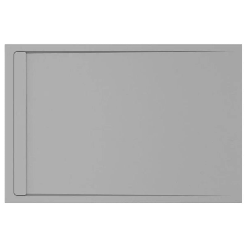 30mm Linear Slate 1600x800mm Rectangular Tray & Waste - Grey