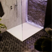 30mm Linear Slate 1600x800mm Rectangular Tray & Waste - White