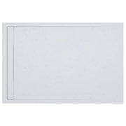 30mm Linear Slate 1600x800mm Rectangular Tray & Waste - White