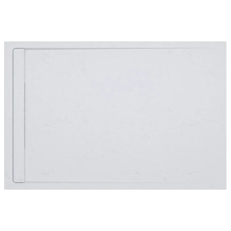30mm Linear Slate 1600x800mm Rectangular Tray & Waste - White