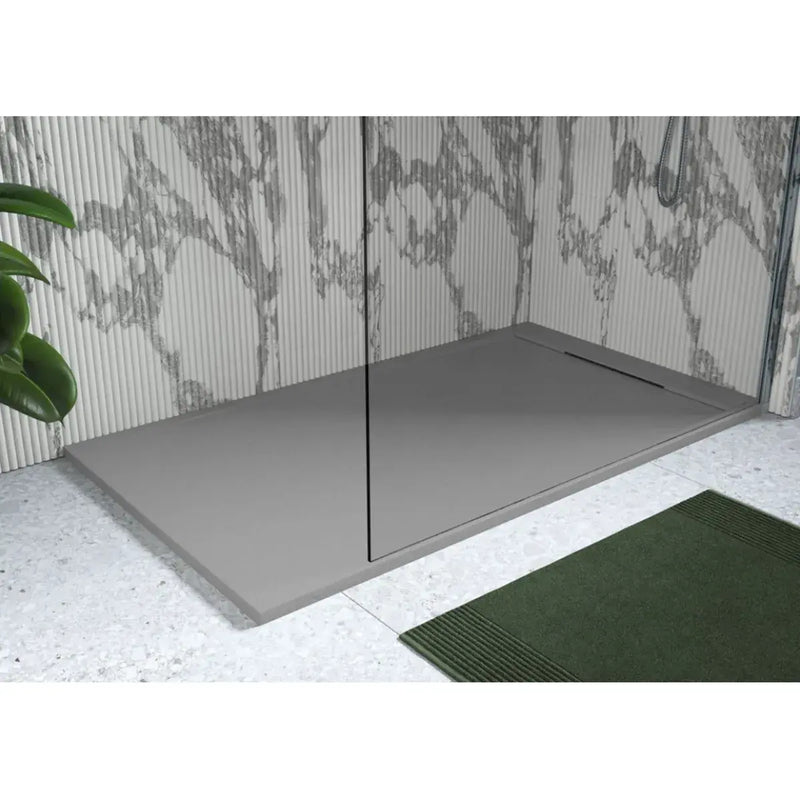 30mm Linear Slate 1700x800mm Rectangular Tray & Waste - Grey