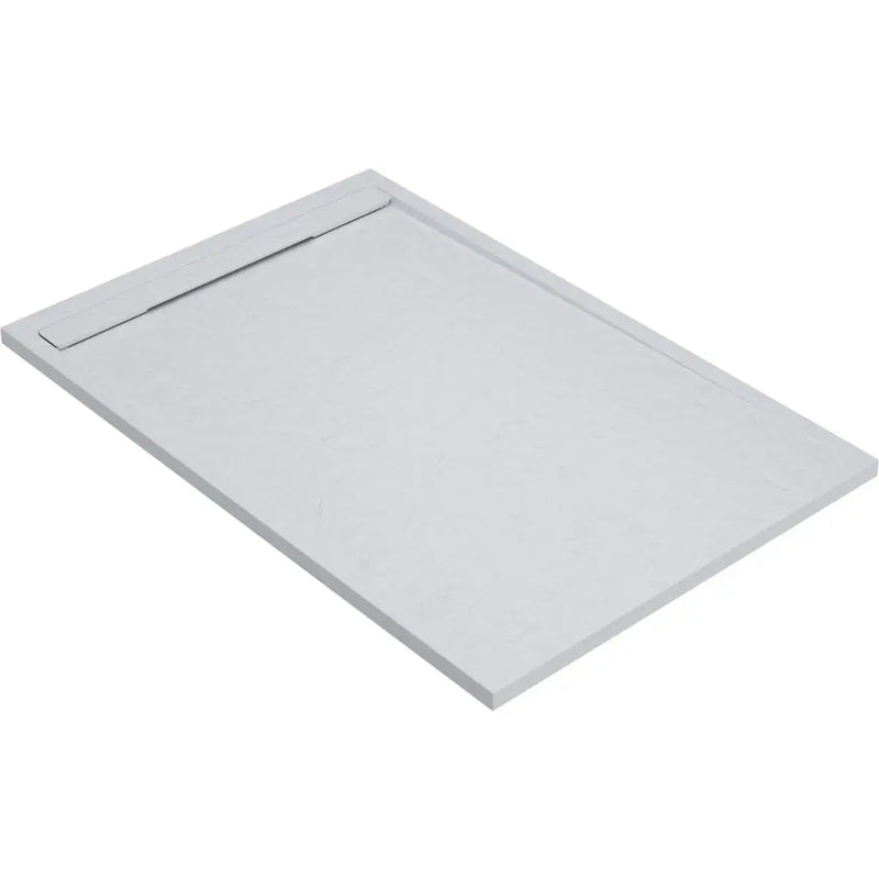 30mm Linear Slate 1700x800mm Rectangular Tray & Waste - White