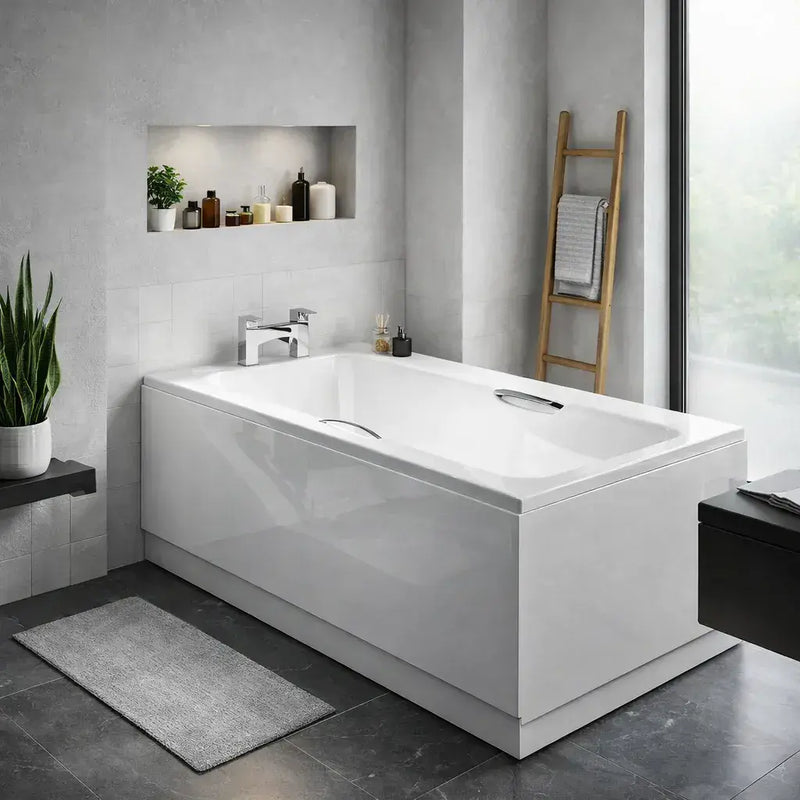 8mm Anti-Slip Bath with Twin Grips 1700x700mm