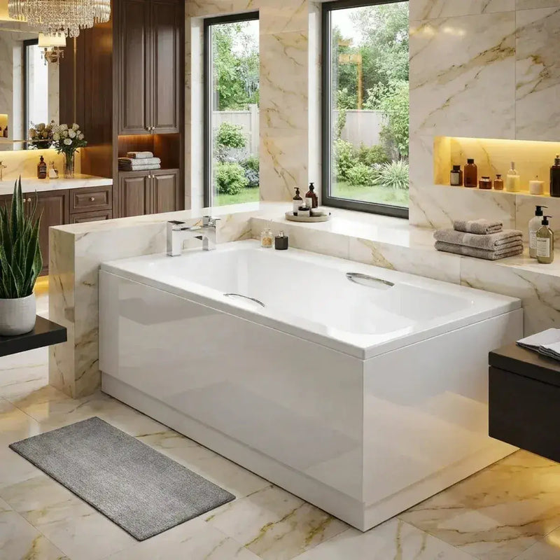 8mm Anti-Slip Bath with Twin Grips 1700x700mm