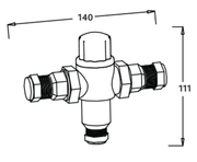 Bathcenterpro 15mm Thermostatic Mixing Valve TMV3