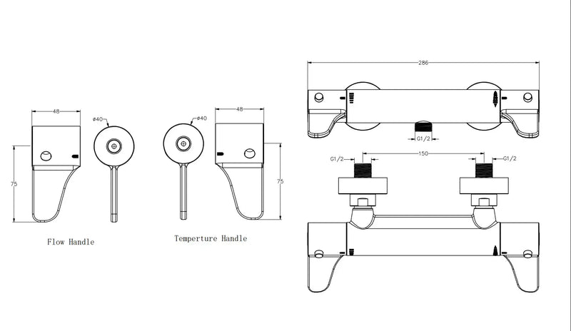 Bathcenterpro Doc M Showering Pack with TMV3 Twin Head Shower Valve