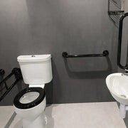Bathcenterpro Luxury Doc M Pack with Black Grab Rails - Push Button Cistern