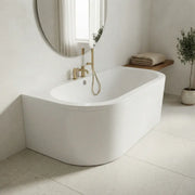 Acrylox One Wall Back To Wall D Bath 1700 x 750mm Acrylox Bath