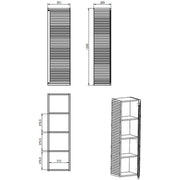 Alight 350mm Wall Hung 1 Door Tall Unit - Matt Grey