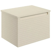 Alight 600mm Wall Hung 1 Drawer Basin Unit & Worktop - Matt Cotton - Fluted Ripple Basin (400mm Round)