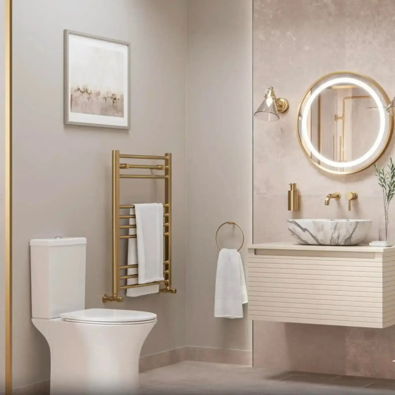 Alight 600mm Wall Hung 1 Drawer Basin Unit & Worktop - Matt Cotton - Fluted Ripple Basin (400mm Round)