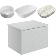 Alight 600mm Wall Hung 1 Drawer Basin Unit & Worktop - Matt Grey - Vulpecula Basin (460 x 320mm)