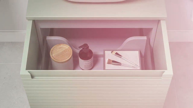 Alight 800mm Wall Hung 1 Drawer Basin Unit & Worktop - Matt Grey - Flair Designer Basin (460 x 330mm)