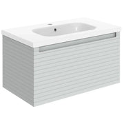 Alight 815mm Fluted 1 Drawer Wall Hung Basin Unit, Matt Grey