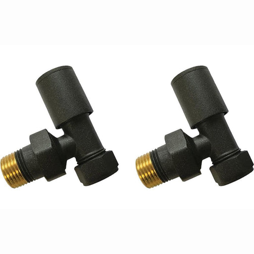 Angled Radiator Valve, Matt Black