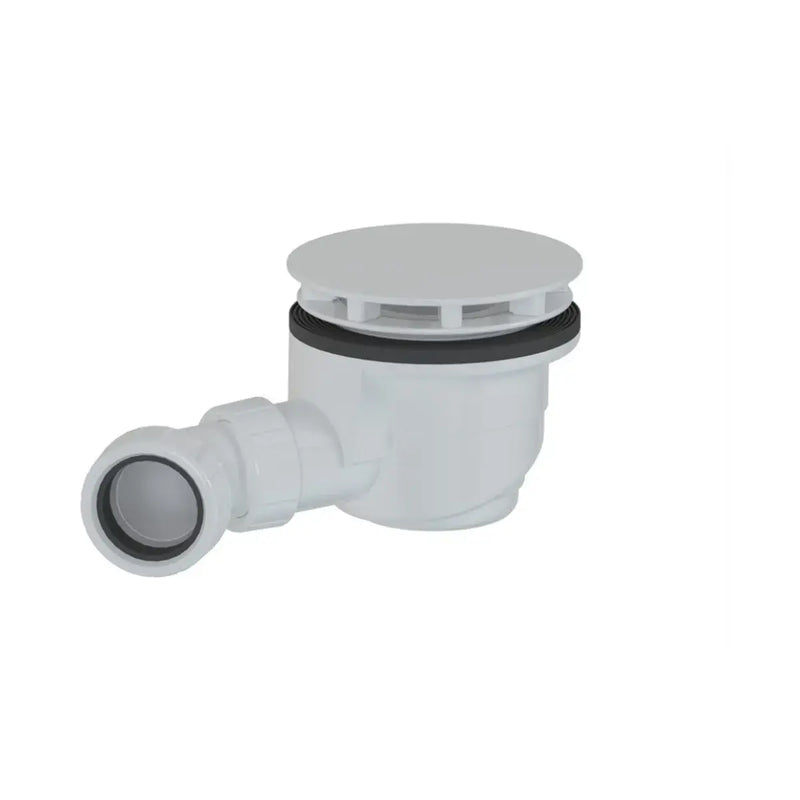 Anti-Slip Shower Tray 25mm Waste Cover - White