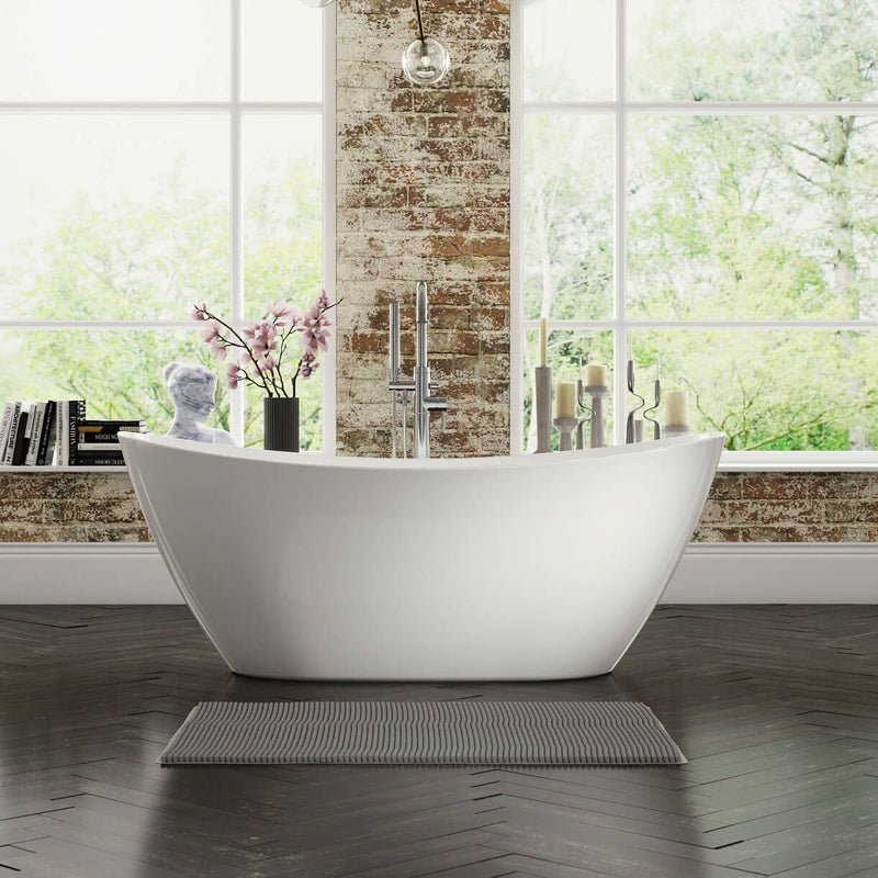 Aphrodite 1700 x 780mm Double Ended Freestanding Slipper Bath | Modern Curvaceous Design