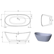 Aphrodite 1700 x 780mm Double Ended Freestanding Slipper Bath | Modern Curvaceous Design