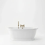 Aquakast Desire Double Ended Freestanding Bath - Stone Resin Reinforced - Integrated Tap Ledge - 1500 x 800mm