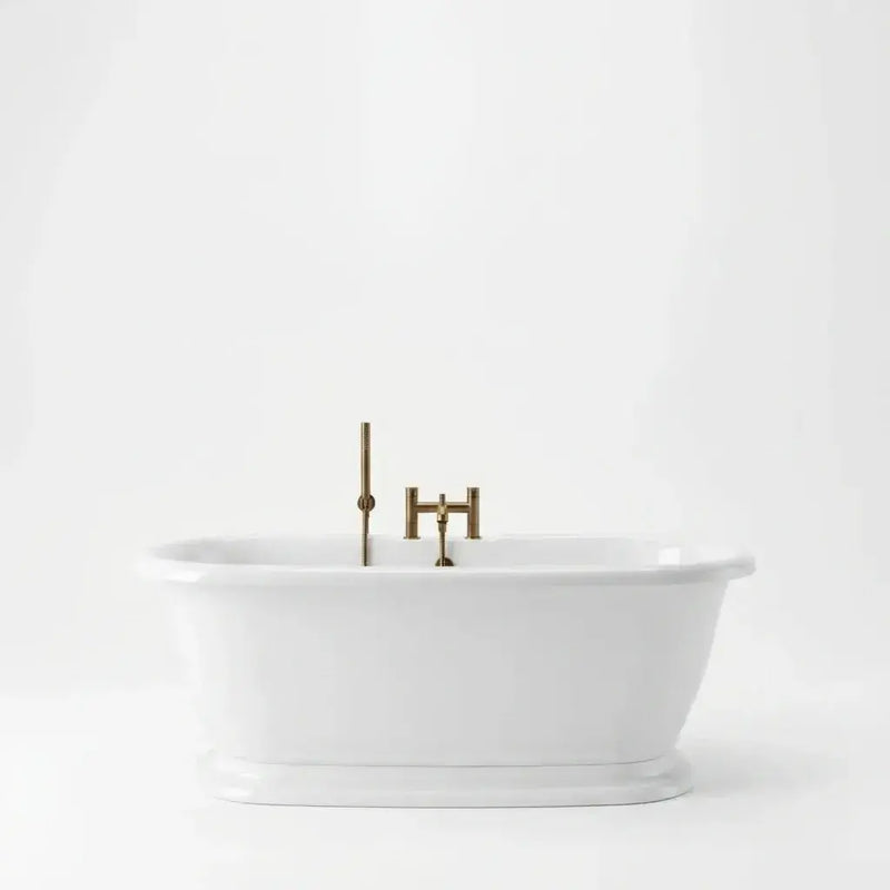 Aquakast Desire Double Ended Freestanding Bath - Stone Resin Reinforced - Integrated Tap Ledge - 1500 x 800mm