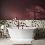 Aquakast Desire Double Ended Freestanding Bath - Stone Resin Reinforced - Integrated Tap Ledge - 1500 x 800mm