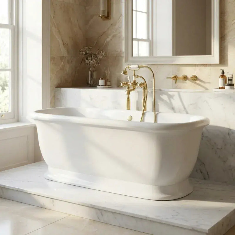 Aquakast Finesse 1675mm x 800mm Timeless Double Ended Bath | Stone Resin Reinforced