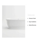 Aquakast Finesse 1675mm x 800mm Timeless Double Ended Bath | Stone Resin Reinforced