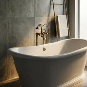 Aquakast Mariner Boat Freestanding Bath | Stone Resin Reinforced Acrylic | Double Ended Luxury - 1700 x 750mm