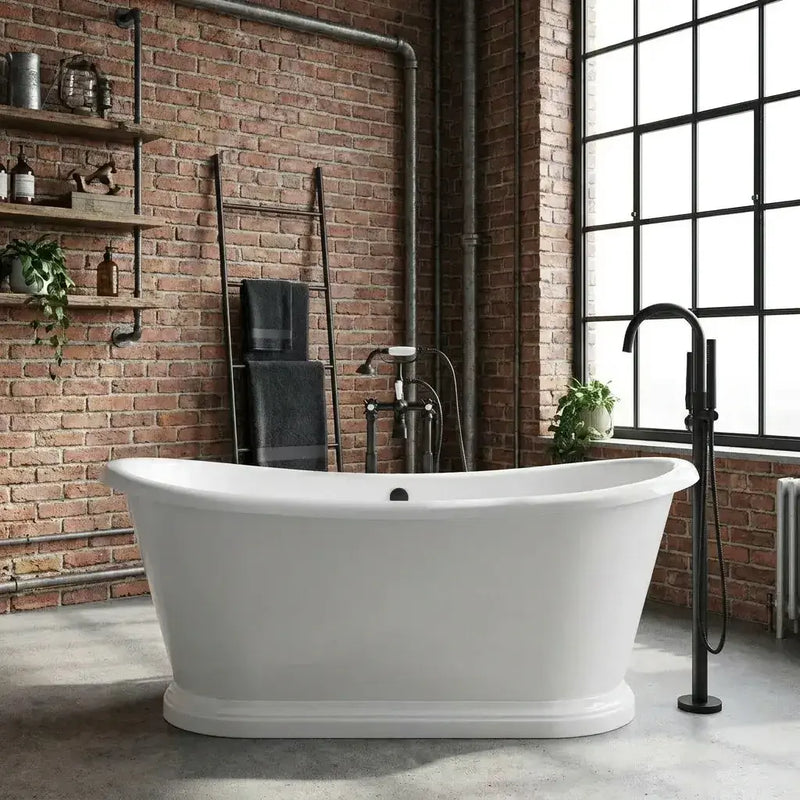 Aquakast Mariner Boat Freestanding Bath | Stone Resin Reinforced Acrylic | Double Ended Luxury - 1800 x 800mm