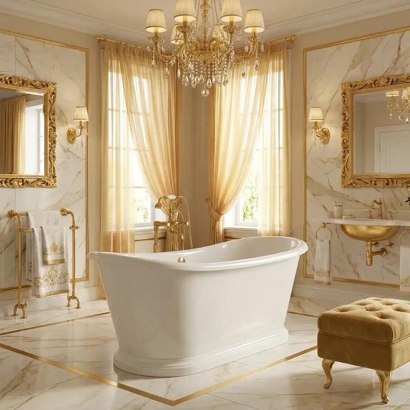 Aquakast Mariner Boat Freestanding Bath | Stone Resin Reinforced Acrylic | Double Ended Luxury - 1700 x 750mm