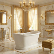 Aquakast Mariner Boat Freestanding Bath | Stone Resin Reinforced Acrylic | Double Ended Luxury - 1800 x 800mm