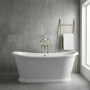 Aquakast Mariner Boat Freestanding Bath | Stone Resin Reinforced Acrylic | Double Ended Luxury - 1800 x 800mm