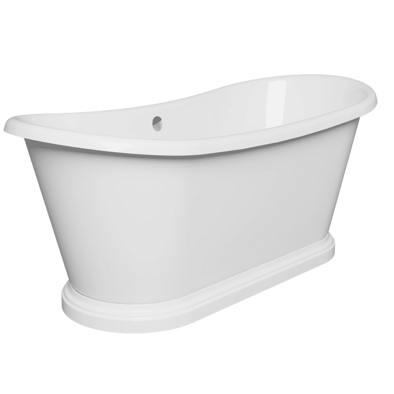 Aquakast Mariner Boat Freestanding Bath | Stone Resin Reinforced Acrylic | Double Ended Luxury - 1800 x 800mm