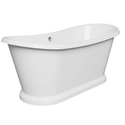 Aquakast Mariner Boat Freestanding Bath | Stone Resin Reinforced Acrylic | Double Ended Luxury - 1580 x 750mm