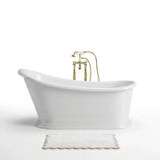 Aquakast Mariner Slipper Freestanding Bath - Stone Resin Reinforced Acrylic - Luxury Single Ended - 1350 x 750mm