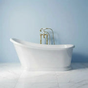 Aquakast Mariner Slipper Freestanding Bath - Stone Resin Reinforced Acrylic - Luxury Single Ended - 1350 x 750mm