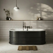 Aquakast Mosoa Freestanding Bath | Hand-Painted Mustard Yellow | Stone Resin Reinforced - 1500 x 800mm